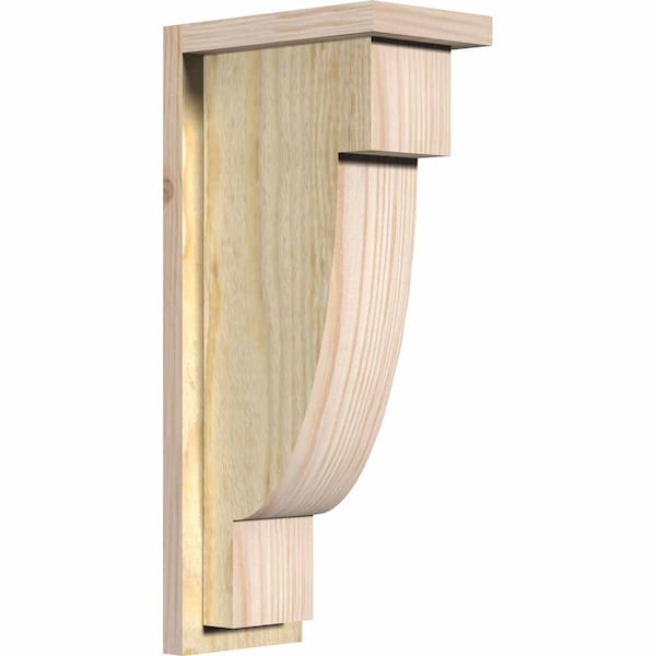 Ekena Millwork Alpine Rough Sawn Corbel w/Backplate, Douglas Fir, 6"W x 10"D x 22"H COR06X10X22ALP01RDF - main